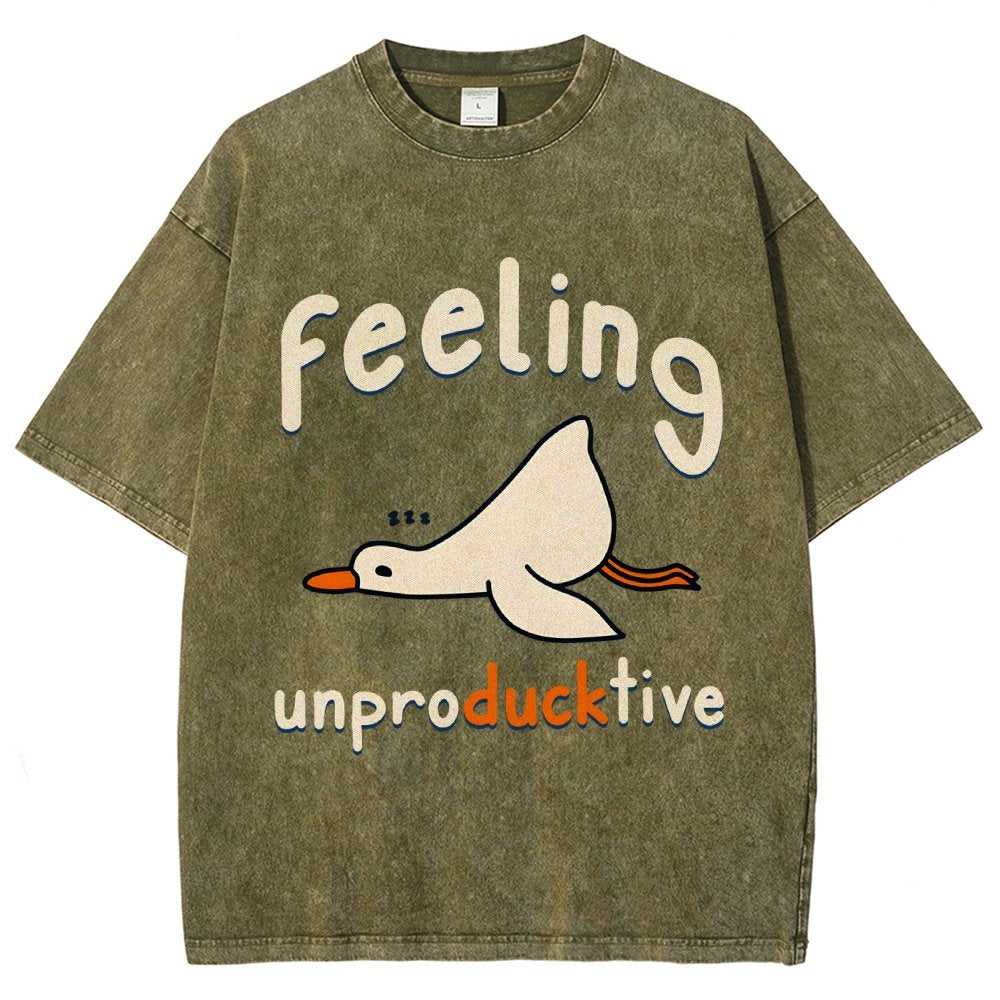 Feeling Unproducktive Vintage Distressed T-shirt