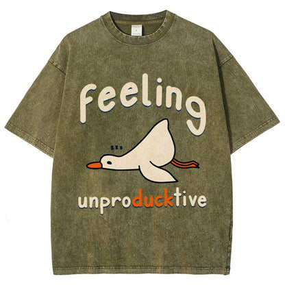 Feeling Unproducktive Vintage Distressed T-shirt