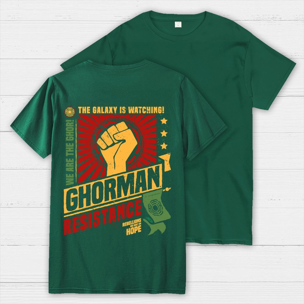 Galactic Resistance Back Printing Geek T-Shirt