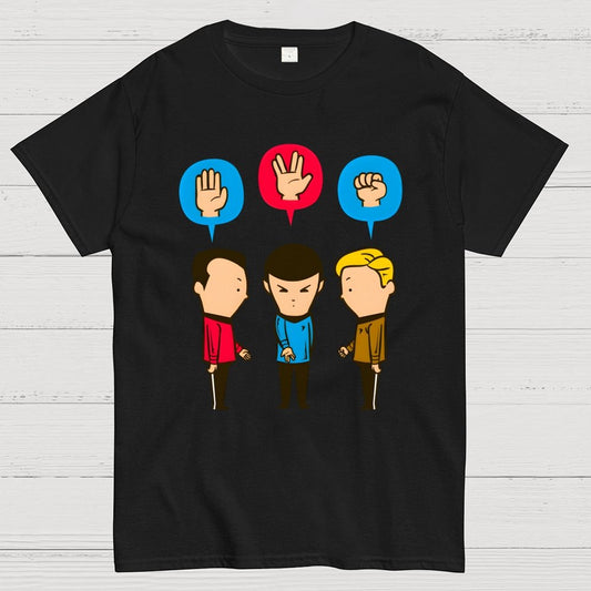 Paper – Scissors – Rock Unisex Geek T-Shirt
