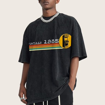 1985 Video Game Vintage Retro Arcade Classically Trained 80s Vintage Distressed T-shirt