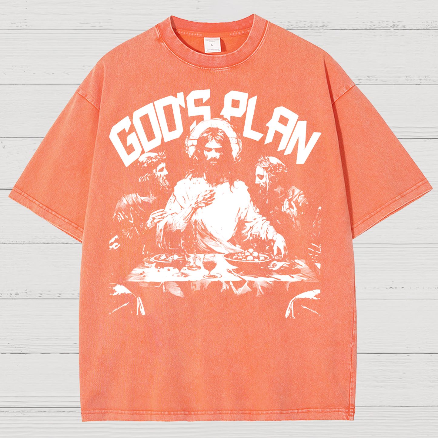 Unisex God's Plan Vintage Distressed T-shirt