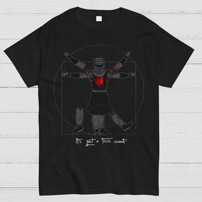 Vitruvian Man- Black Knight Geek T-Shirt