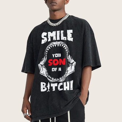 Smile You Son of a... Vintage Distressed T-shirt