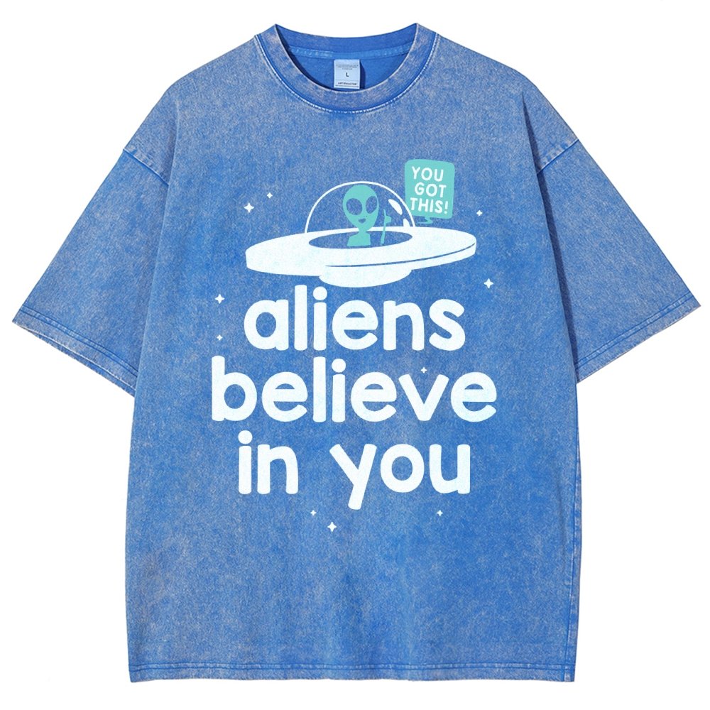 Mystery Creatures Believe In You Vintage Distressed T-shirt