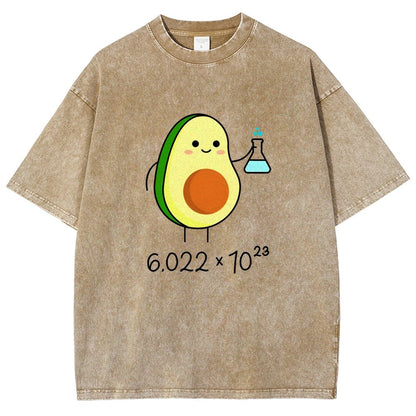Avogadro's Number Pun. Cute Avocado Chemist Vintage Distressed T-shirt