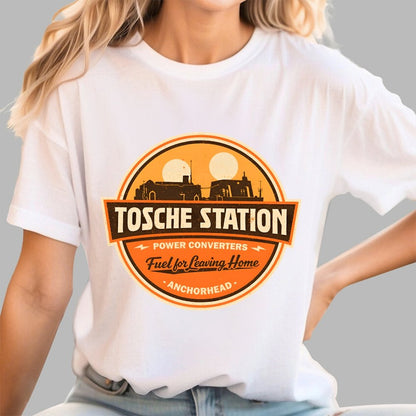 Retro SciFi Fuel Station Badge Geek T-Shirt