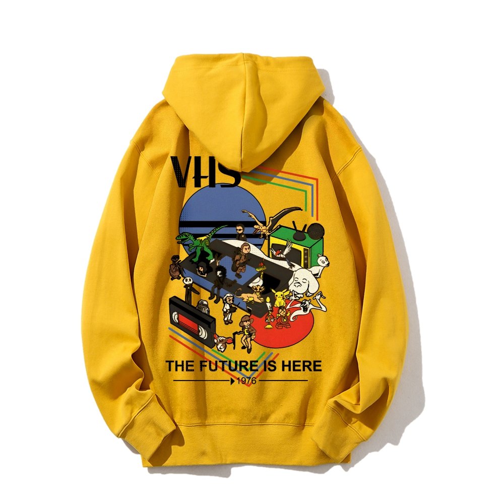 The Future Is Here Printed Back Unisex Cotton Hoodie