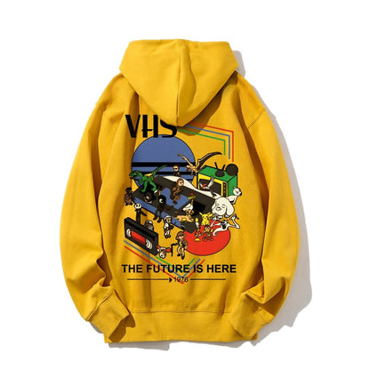 The Future Is Here Printed Back Unisex Cotton Hoodie