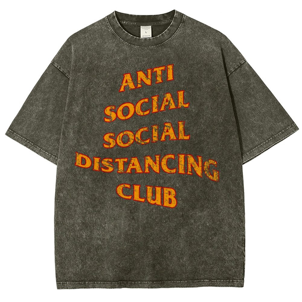 Social Distancing Club Vintage Distressed T-shirt