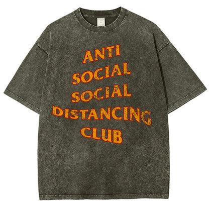Social Distancing Club Vintage Distressed T-shirt