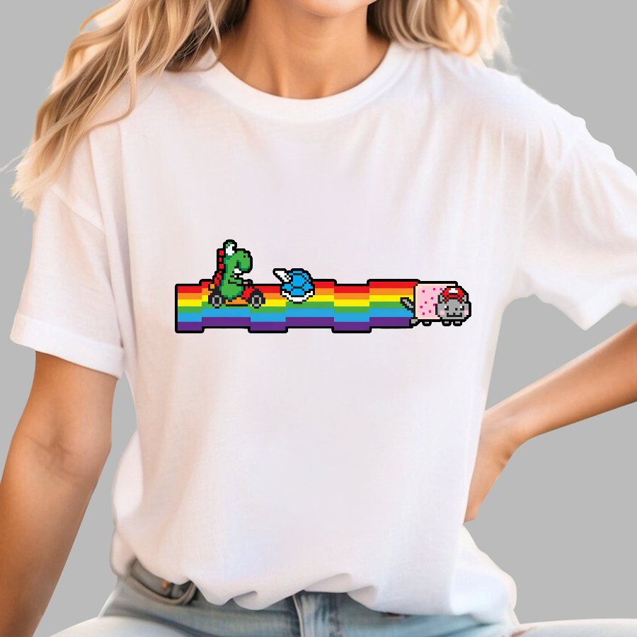 Rainbow Kart Geek T-Shirt
