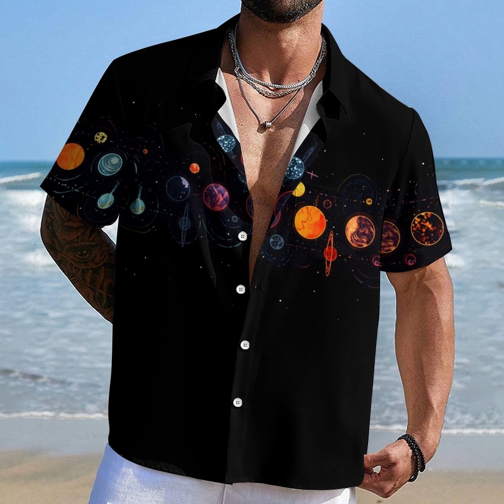 Cosmic planets Geek Hawaiian Shirt