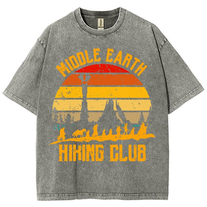 Middle Earth Hiking Club Vintage Distressed T-shirt