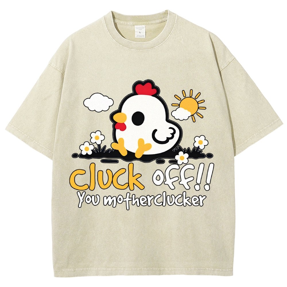 Cluck off Vintage Distressed T-shirt