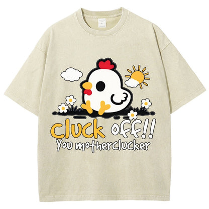 Cluck off Vintage Distressed T-shirt