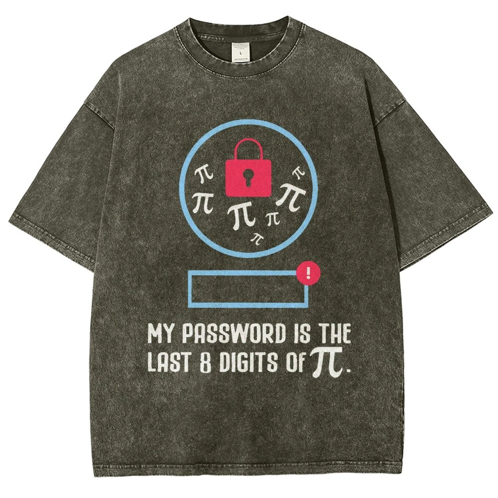 My Password the last digits Pi Day Vintage Distressed T-shirt