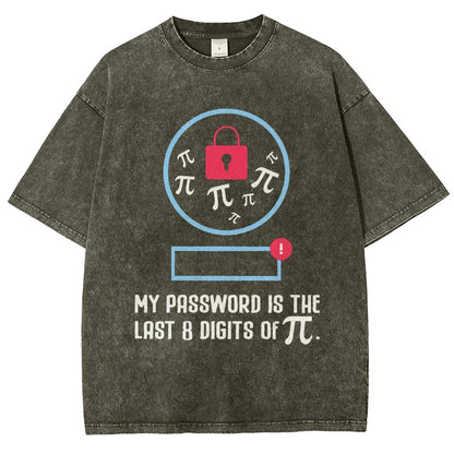 My Password the last digits Pi Day Vintage Distressed T-shirt