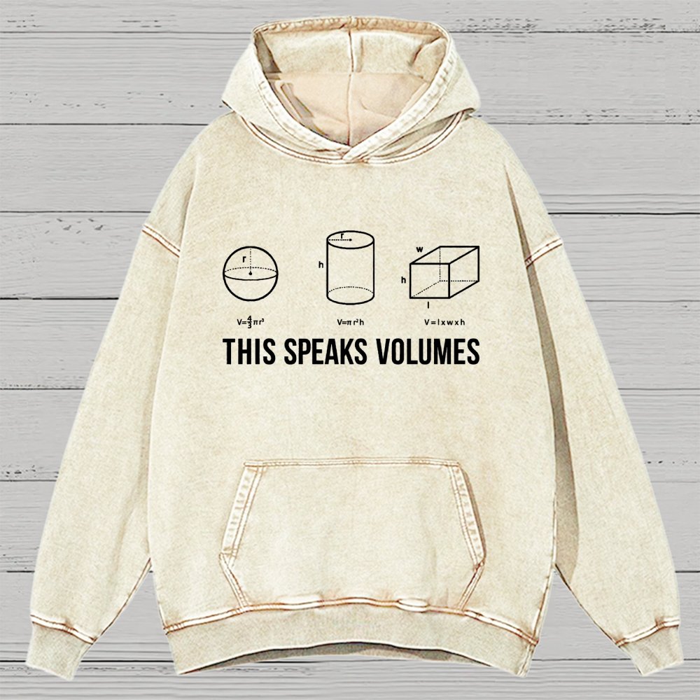 This Speaks Volumes Geometry Vintage Distressed Hoodie