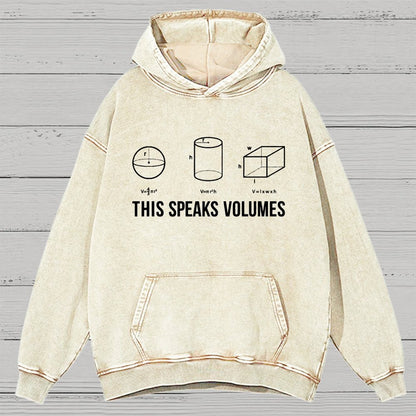 This Speaks Volumes Geometry Vintage Distressed Hoodie