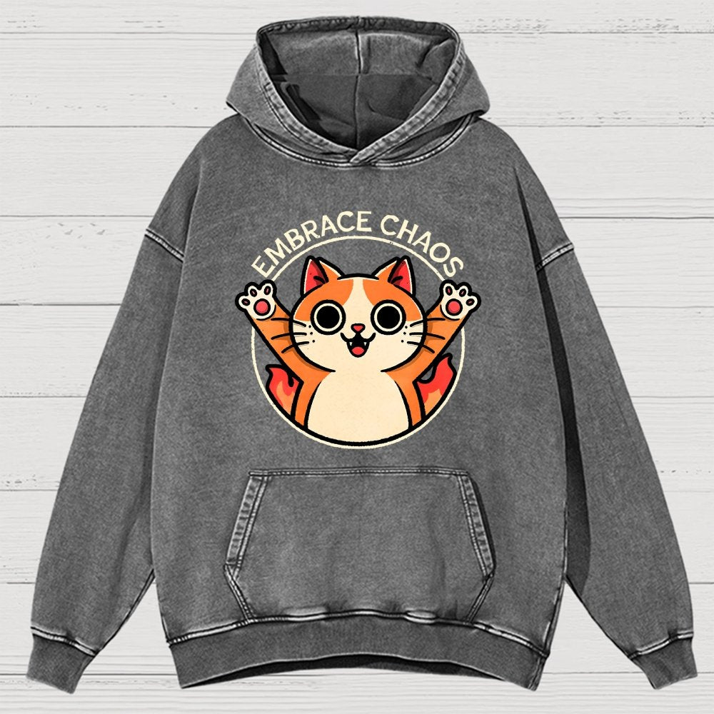 Embrace Chaos Vintage Distressed Hoodie