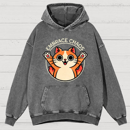 Embrace Chaos Vintage Distressed Hoodie