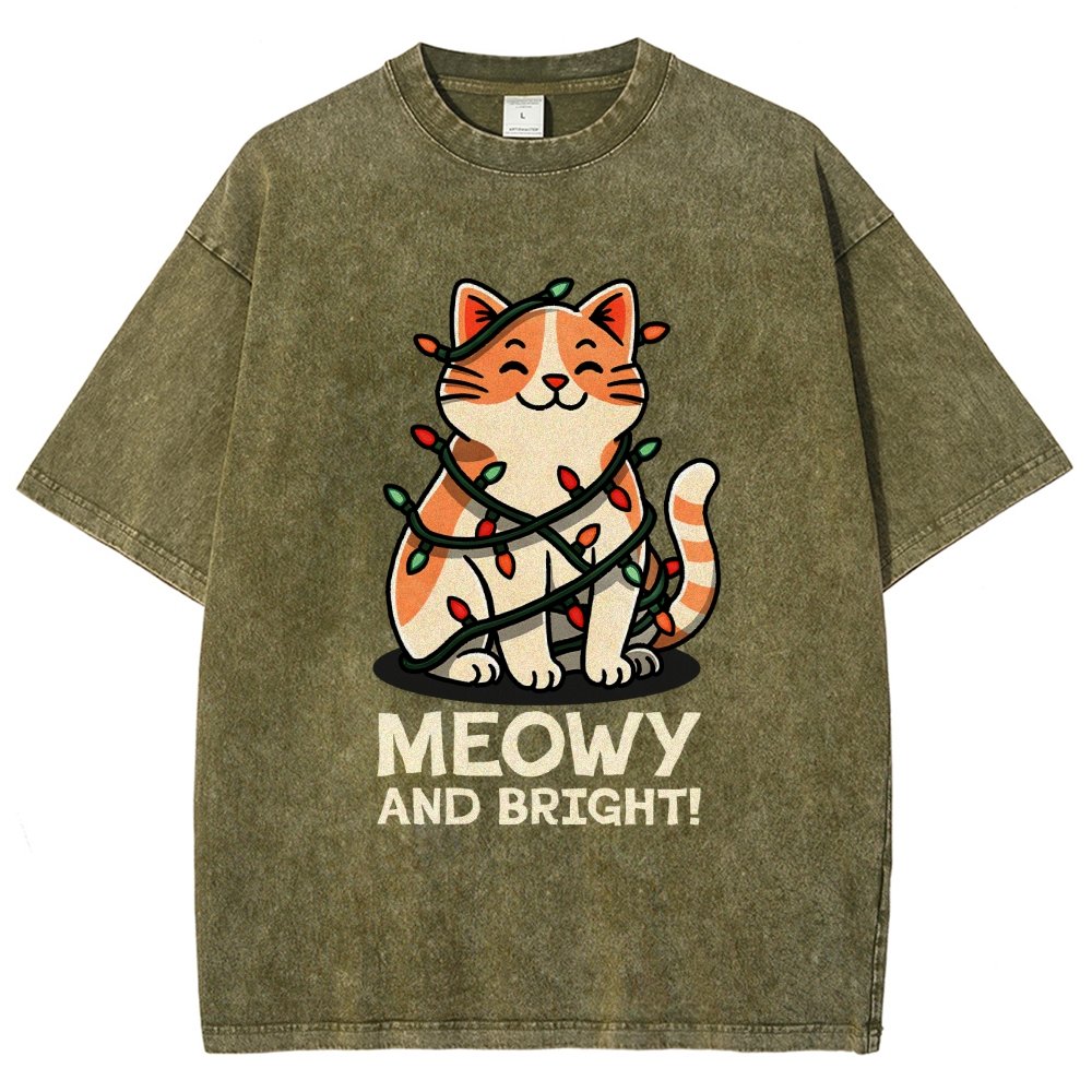 Meowy And Bright! Vintage Distressed T-shirt