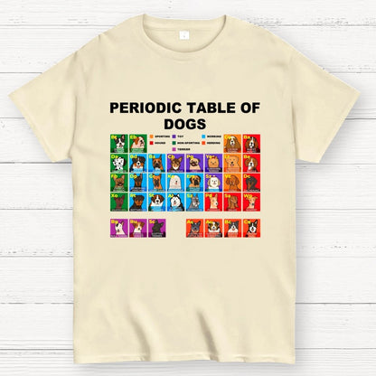 Periodic Table of Dogs, Dog Lover, Funny Science Geek T-Shirt