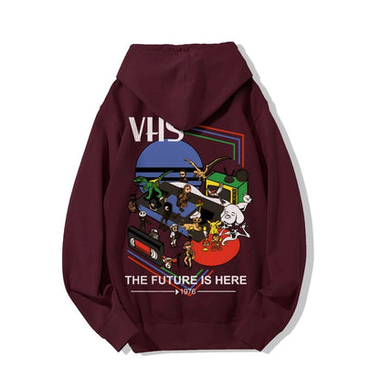 The Future Is Here Printed Back Unisex Cotton Hoodie
