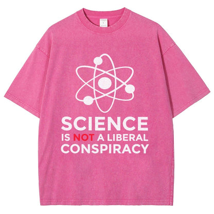 Science Is Not A Liberal Conspiracy Vintage Distressed T-shirt