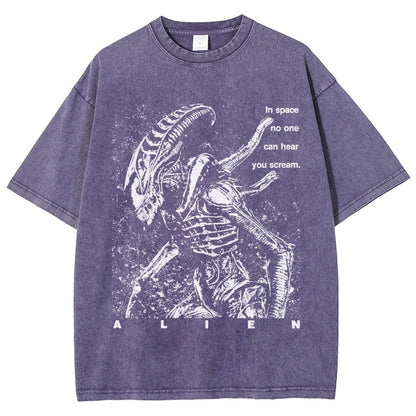 No One Can Hear You Scream Vintage Distressed T-shirt