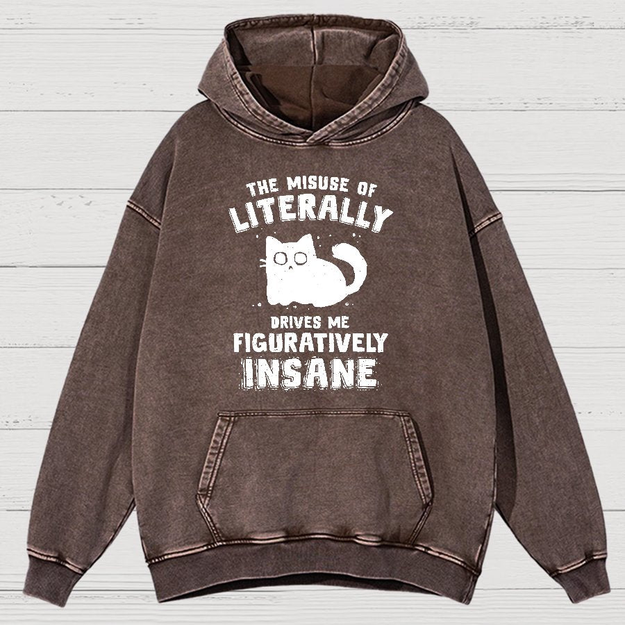 Figuratively Insane Vintage Distressed Hoodie