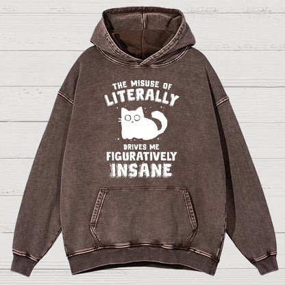 Figuratively Insane Vintage Distressed Hoodie