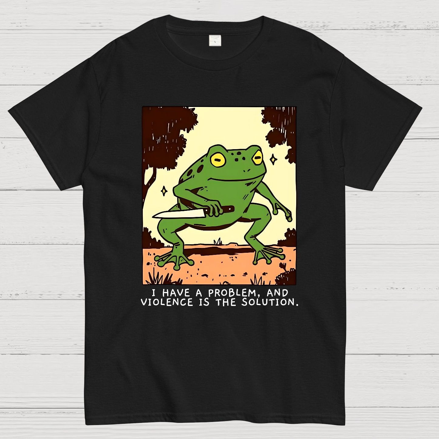 Frog Violence Geek T-Shirt