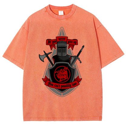 Never Give Up Vintage Distressed T-shirt