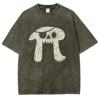 Pi-rate Skull Vintage Distressed T-shirt