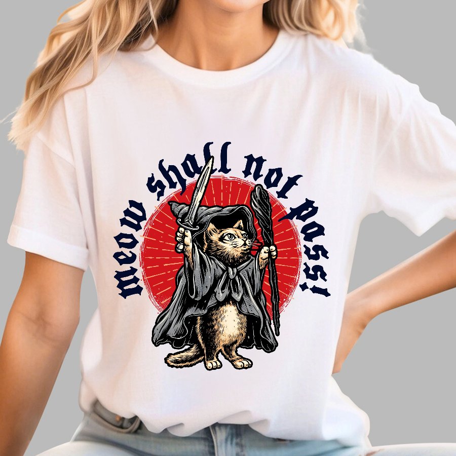 Meow Shall Not Pass Geek T-Shirt