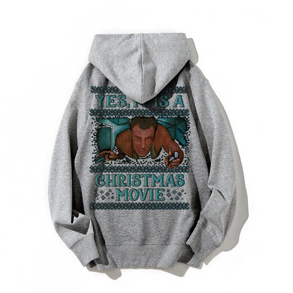 Gen-X Christmas Movie Printed Back Unisex Cotton Hoodie