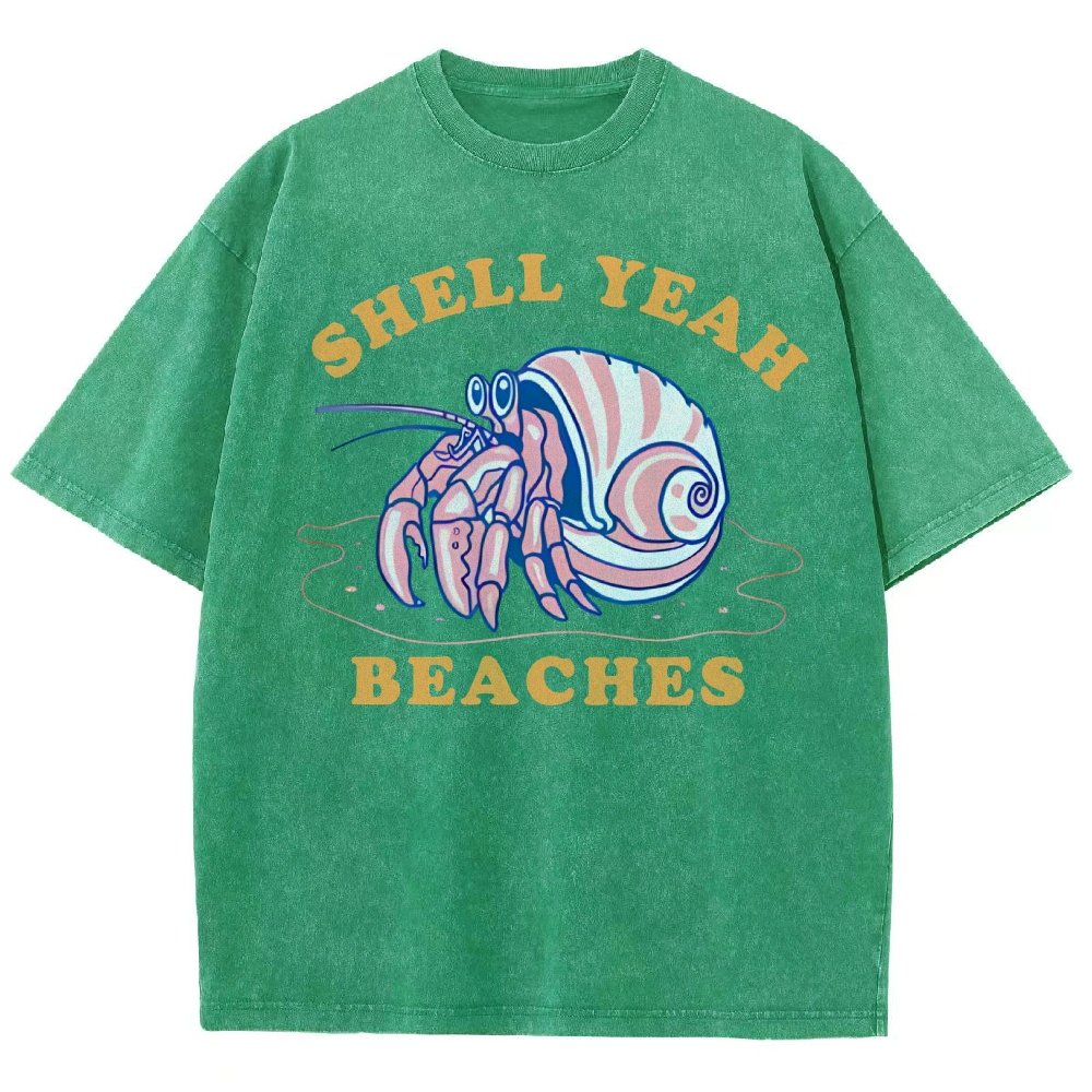 Shell Yeah Beaches Vintage Distressed T-shirt