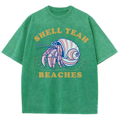 Shell Yeah Beaches Vintage Distressed T-shirt