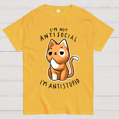 I'm not Antisocial, I'm Antistupid Geek T-Shirt
