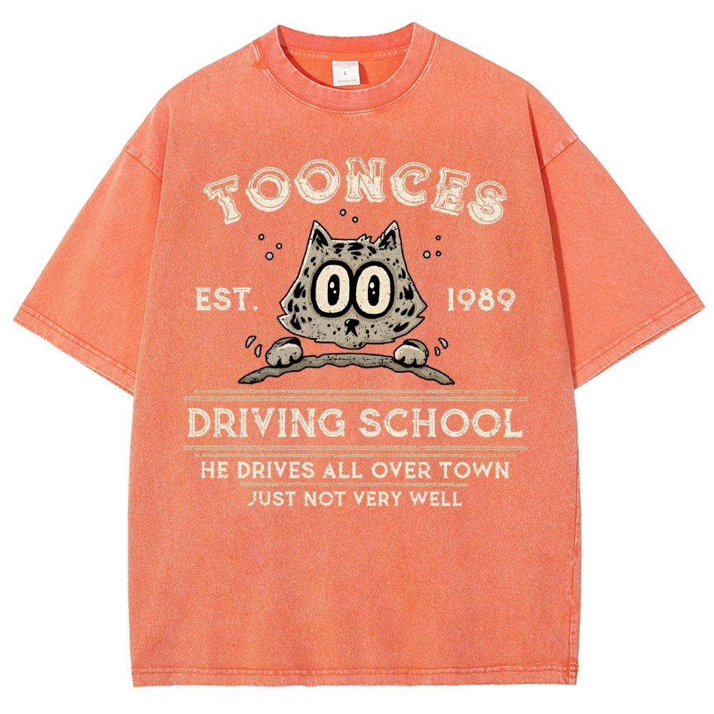 Roadster Driving School Vintage Distressed T-shirt