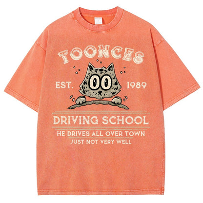 Roadster Driving School Vintage Distressed T-shirt