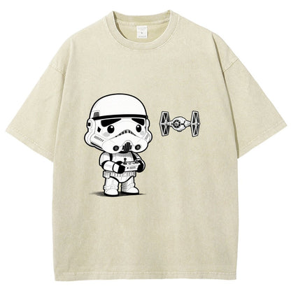 Soldiers learn about drones Vintage Distressed T-shirt
