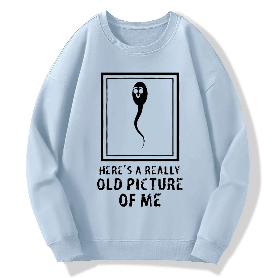 Here's A Really Old Picture Of Me Geek Cotton Sweatshirt