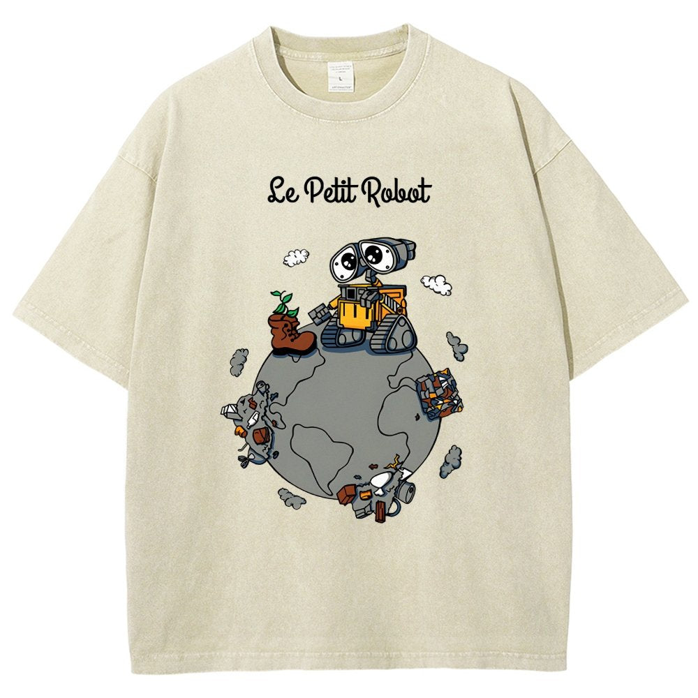 Le Petit Robot Vintage Distressed T-shirt