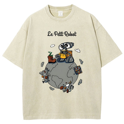 Le Petit Robot Vintage Distressed T-shirt