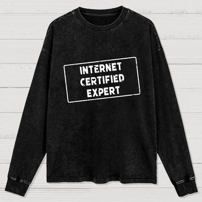 Internet Certified Expert Washed Long Sleeve Tee