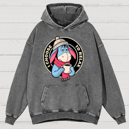 I Chose To Relax Vintage Distressed Hoodie