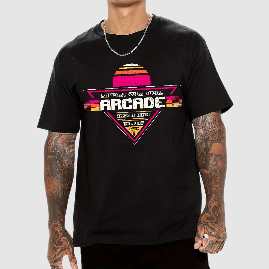 Support Your Local Arcade Geek T-Shirt
